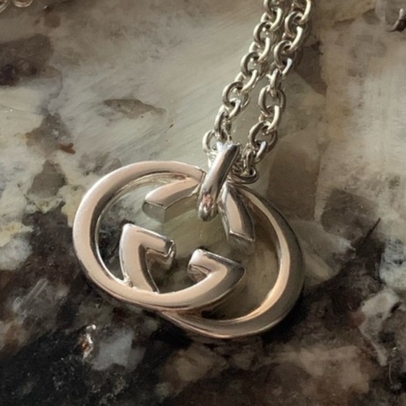 GUCCI Vintage Interlocking GG Necklace, Approx. 19" - Picture 2 of 13